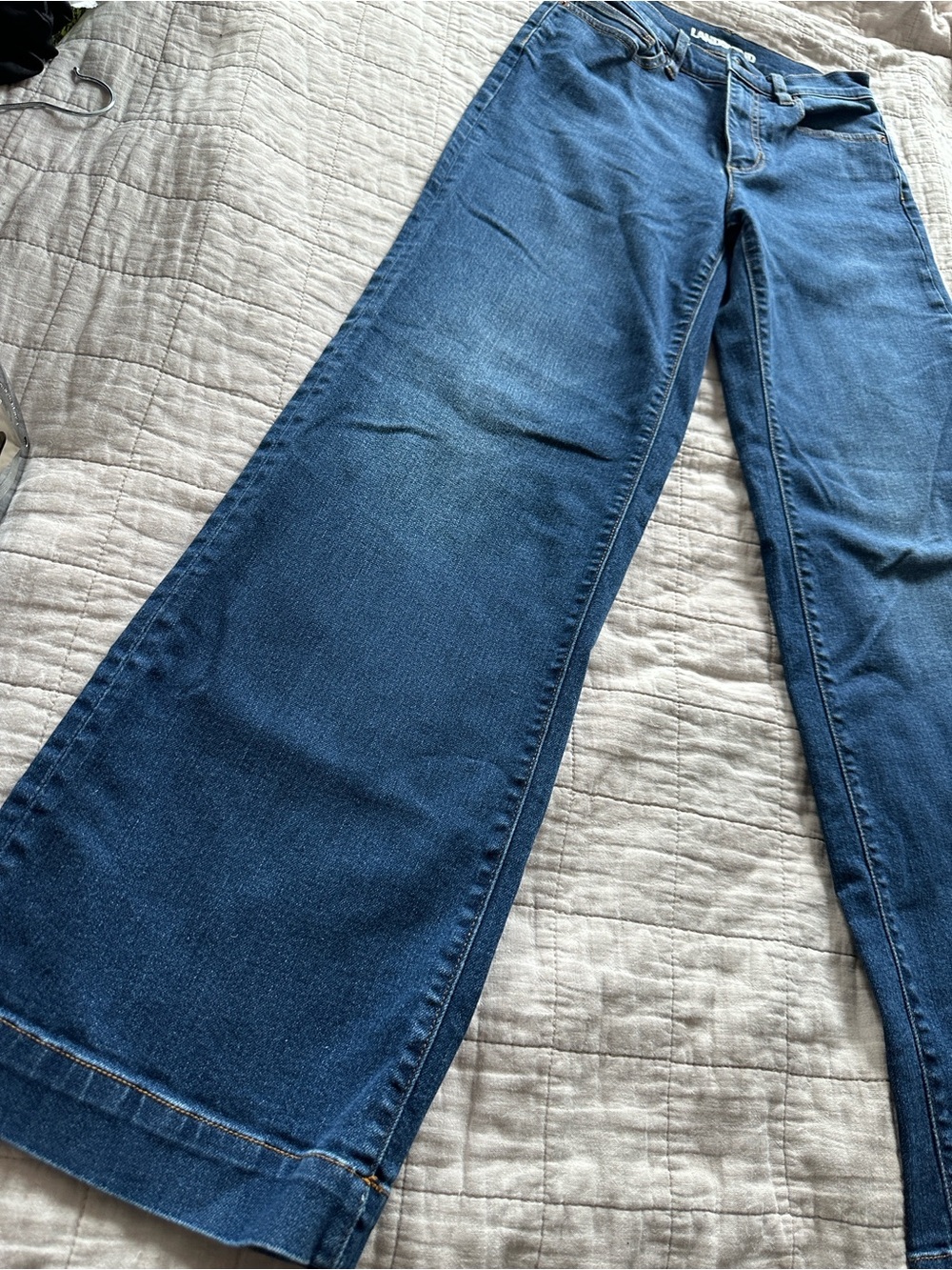 Lands' End Womens Dark Blue Bootcut Jeans